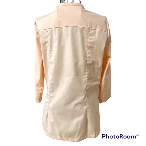Butter-Soft STRETCH Women's 3-Pocket 3/4th Sleeve Side Zip Scrub Top Size S - Picture 4 of 16